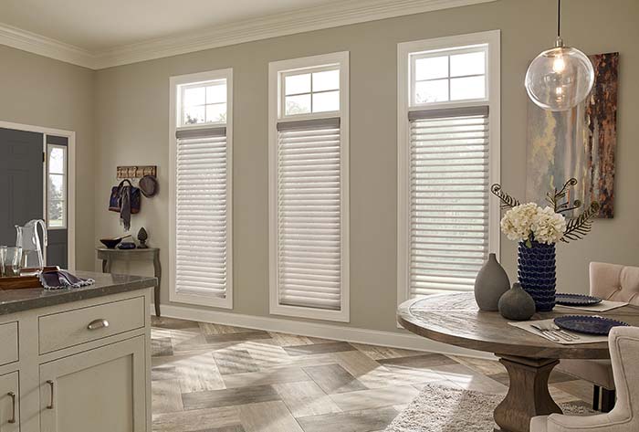 Sheer-Shade-Blinds_Kitchen Sheer shades installed in a kitchen.