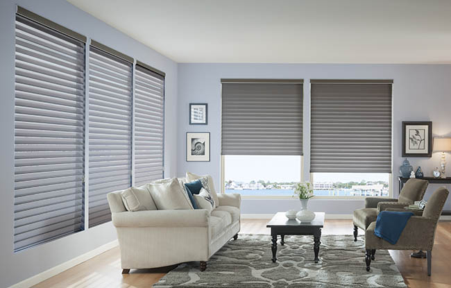 Sheer_Shade_Blinds_Austin_TX Sheers shades in a living room.